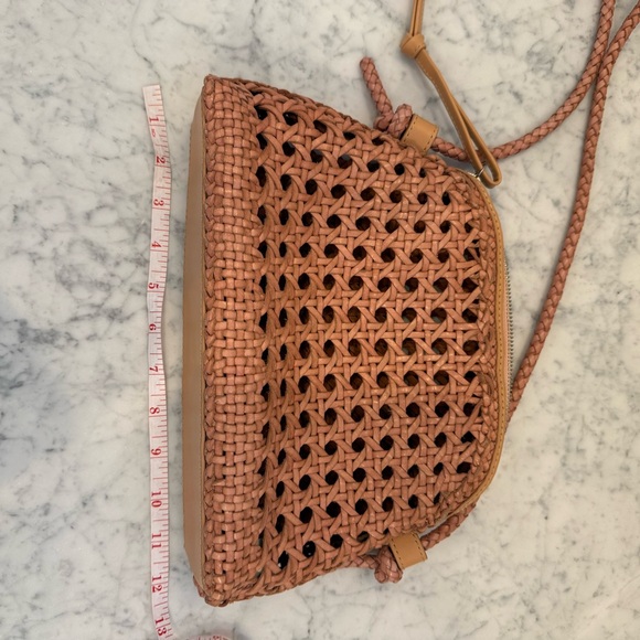 Loeffler Randall Mallory Woven Crossbody Desert Sand Leather Bag - Picture 6 of 6